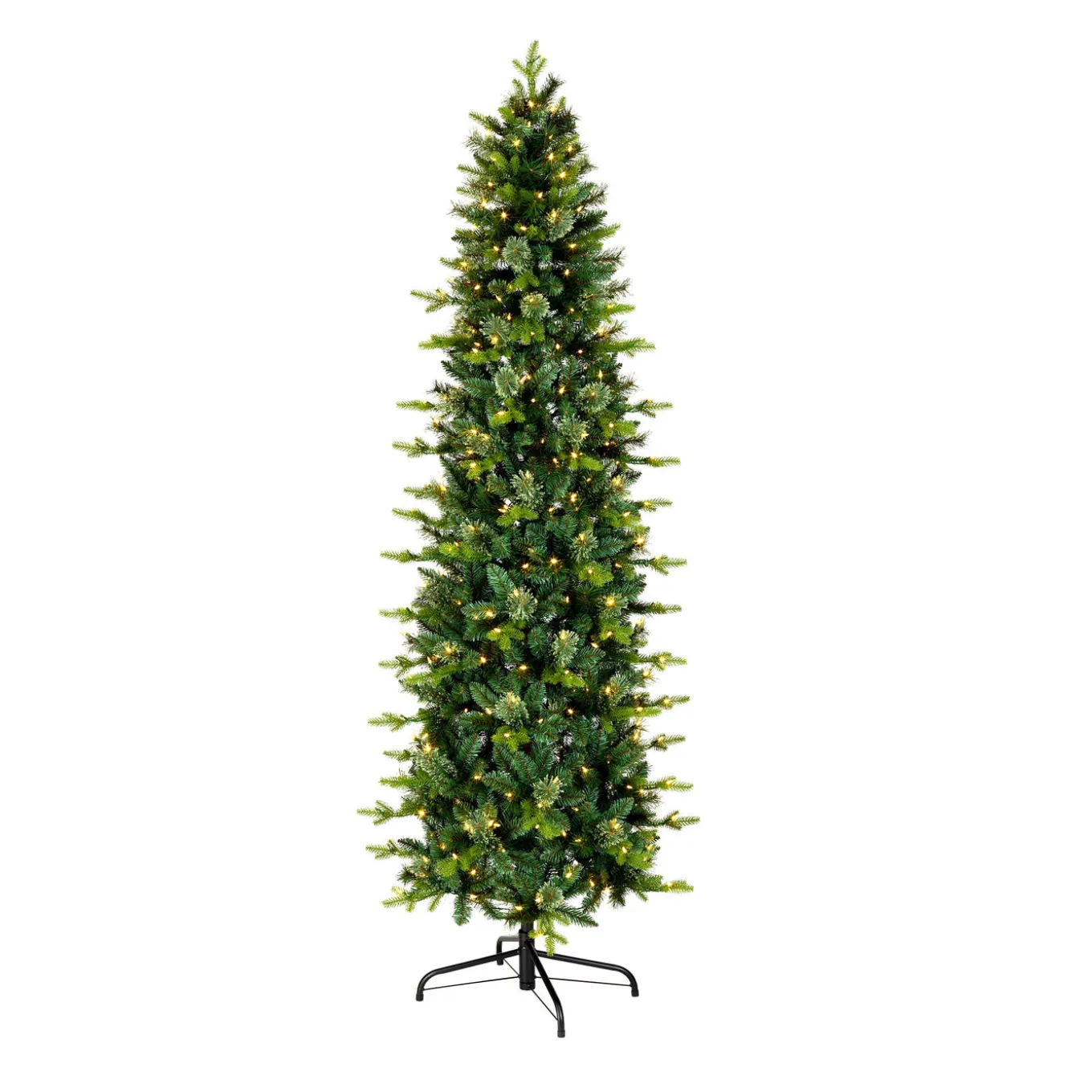 7.5 ft. Pre-Lit Prancer Fir Pencil Slim Tree with Clear Lights