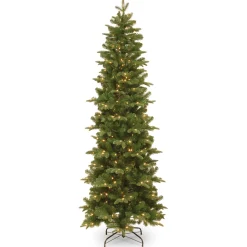 6.5 ft. Pre-Lit Prescott Pencil Slim Tree with Clear Lights