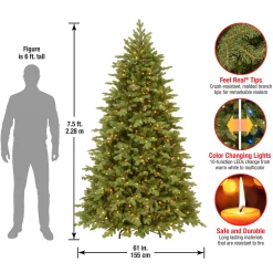 7.5 ft. Pre-Lit Princeton Fraser Fir Tree with PowerConnect and 800 Dual Color LED Lights