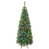6 ft. Pre-Lit Sagamore Slim Tree with Multi LED Lights