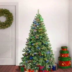 6 ft. Pre-Lit Sagamore Tree with Multi LED Lights