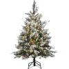 4.5 ft. Pre-Lit Snowy Bedford Pine Tree with Clear Lights