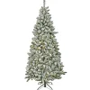 9 ft. Pre-Lit Snowy Chatham Slim Tree with PowerConnect Dual Colored LED Lights
