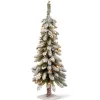 3 ft. Pre-Lit Snowy Downswept Forestree Tree with Clear Lights