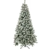6.5 ft. Pre-Lit Snowy Mixed Pine Tree with Multicolor Lights