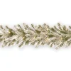 9 ft. Pre-Lit Snowy Sheffield Spruce Garland with Clear Lights