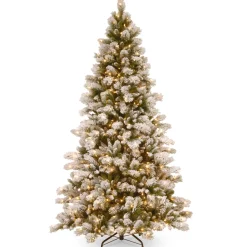 7.5 ft. Pre-Lit Snowy Westwood Pine Full Tree with Clear Lights
