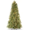 7.5 ft. Pre-Lit Tiffany Fir Slim Tree with Clear Lights