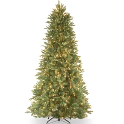 7.5 ft. Pre-Lit Tiffany Fir Slim Tree with Clear Lights
