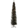 6 ft. Pre-Lit Tinsel Collection Black Tree with Clear Lights