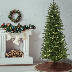 7.5 ft. Pre-Lit Wallace Pine Tree with LED Lights