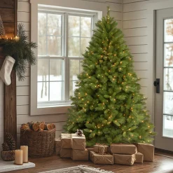 7.5 ft. Pre-Lit Winchester Pine Tree with Clear Lights