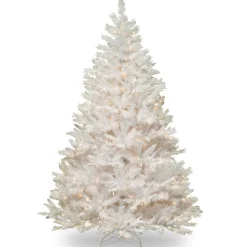 6.5 ft. Pre-Lit Winchester Pine White Tree with Clear Lights