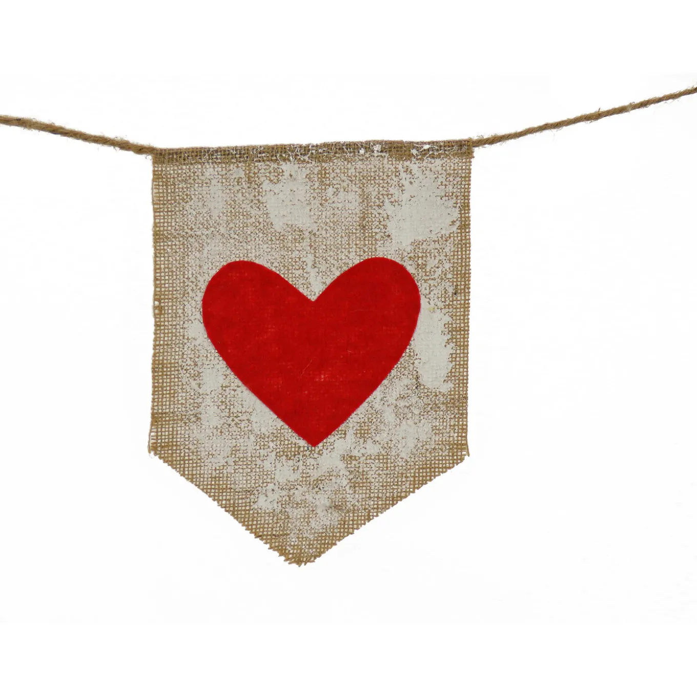6 ft. Red Hearts Jute Garland