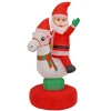 6 ft. Red Inflatable Blow Up Santa on Horse