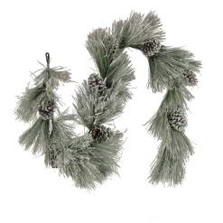 7 ft. Snowy Long Needle Plastic Garland