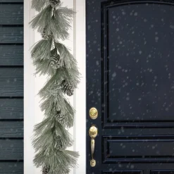 7 ft. Snowy Long Needle Plastic Garland