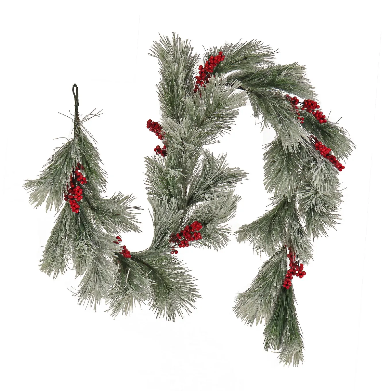 8 ft. Snowy Pine Berry Plastic Garland