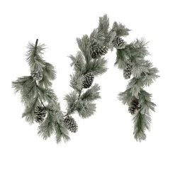 7 ft. Snowy Pine Plastic Garland