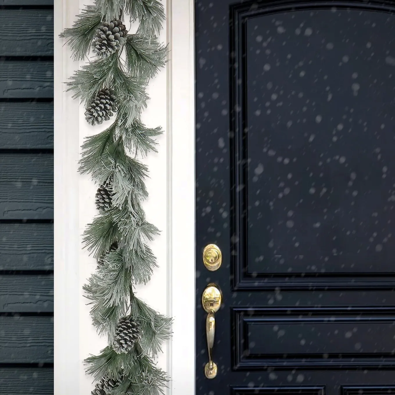 7 ft. Snowy Pine Plastic Garland