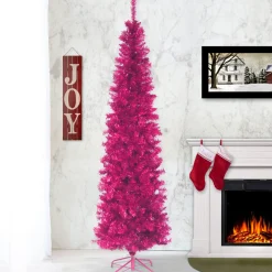 7 ft. Tinsel Collection Pink Tree