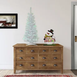3 ft. Tinsel Collection White Iridescent Tree