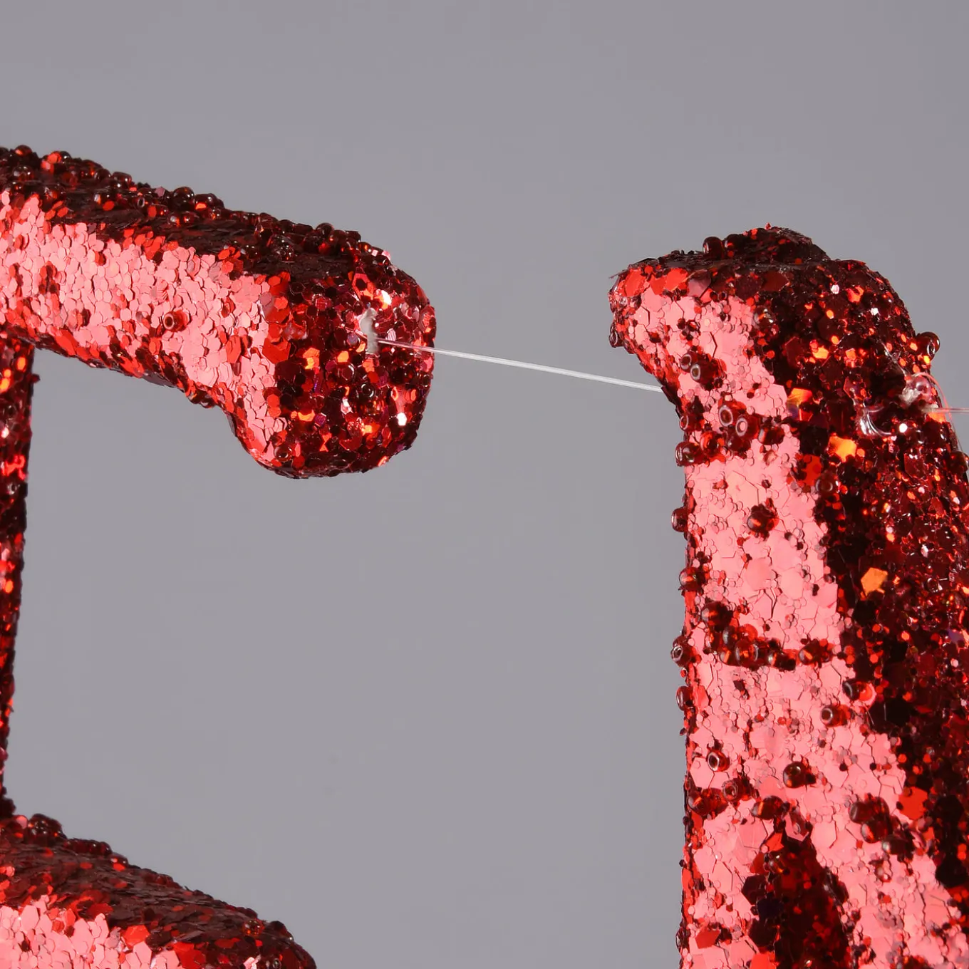 6 ft. Valentine's Banner Decorated with Red Glitter