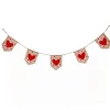 6 ft. Valentine's Red Hearts and Dots Jute Garland