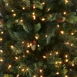 10 ft.Pre-Lit Carolina Pine Slim Tree with Clear Lights