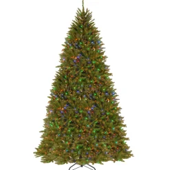 10 ft.Pre-Lit Dunhill Fir Tree with PowerConnect Dual Color LED Lights