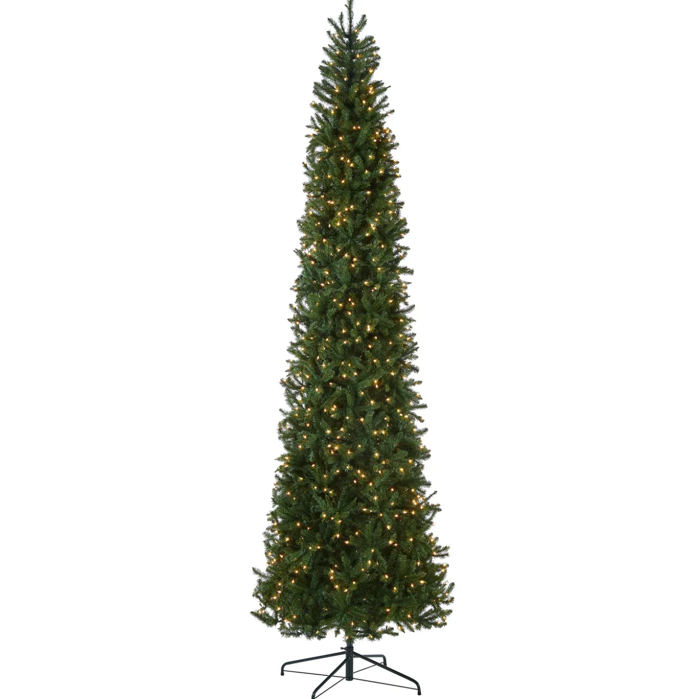 10 ft.Pre-Lit Kingswood Fir Pencil Slim Tree with Clear Lights
