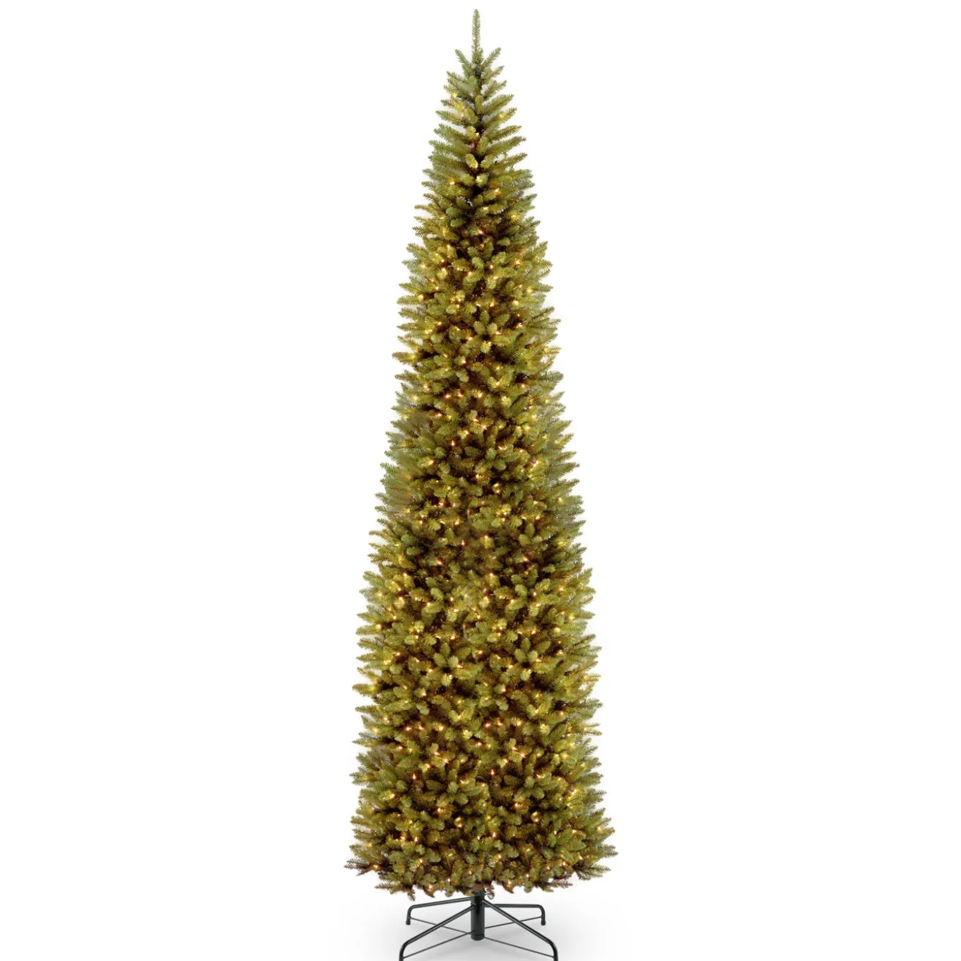 10 ft.Pre-Lit Kingswood Fir Pencil Slim Tree with Clear Lights