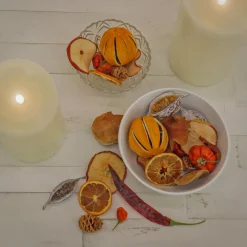 6 in. 250 Gram Mixed Potpourri- Oranges, Sliced Red Apples, Chiles, Cones, and Jackarandas