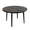 48 in. All Weather Round Dining Table, Black Finish, Cast Aluminum, Darby Collection