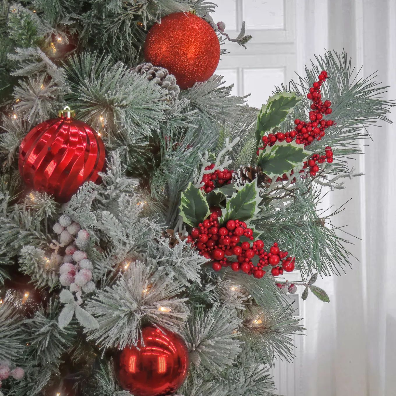 28 in. Berry Pine Plastic Spray