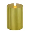 5 in. by 9 in. HGTV Home Collection Flameless Georgetown Pillar Candle, Gold