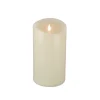 5 in. by 9 in. HGTV Home Collection Flameless Heritage Pillar Candle, Ivory