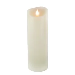 3 in. by 9 in. HGTV Home Collection Flameless Heritage Pillar Candle, Ivory