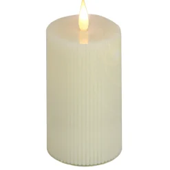 5 in. by 11 in. HGTV Home Collection Flameless Georgetown Pillar Candle, Ivory