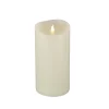 4 in. by 8 in. HGTV Home Collection Flameless Heritage Pillar Candle, Ivory