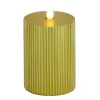 5 in. by 11 in. HGTV Home Collection Flameless Georgetown Pillar Candle, Gold