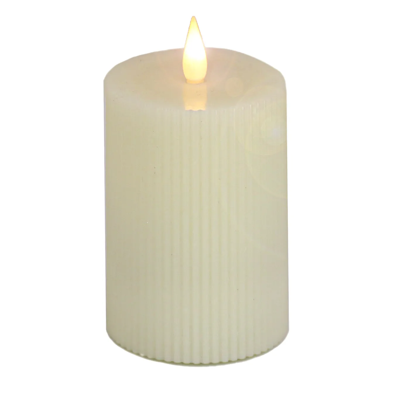 4 in. by 10 in. HGTV Home Collection Flameless Georgetown Pillar Candle, Ivory