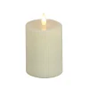 3 in. by 5 in. HGTV Home Collection Flameless Georgetown Pillar Candle, Ivory