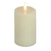 5 in. by 7 in. HGTV Home Collection Flameless Georgetown Pillar Candle, Ivory