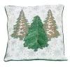18 in. by 18 in. HGTV Home Collection Embroidered Forest Pillow
