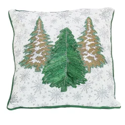 18 in. by 18 in. HGTV Home Collection Embroidered Forest Pillow