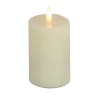 3 in. by 9 in. HGTV Home Collection Flameless Georgetown Pillar Candle, Ivory