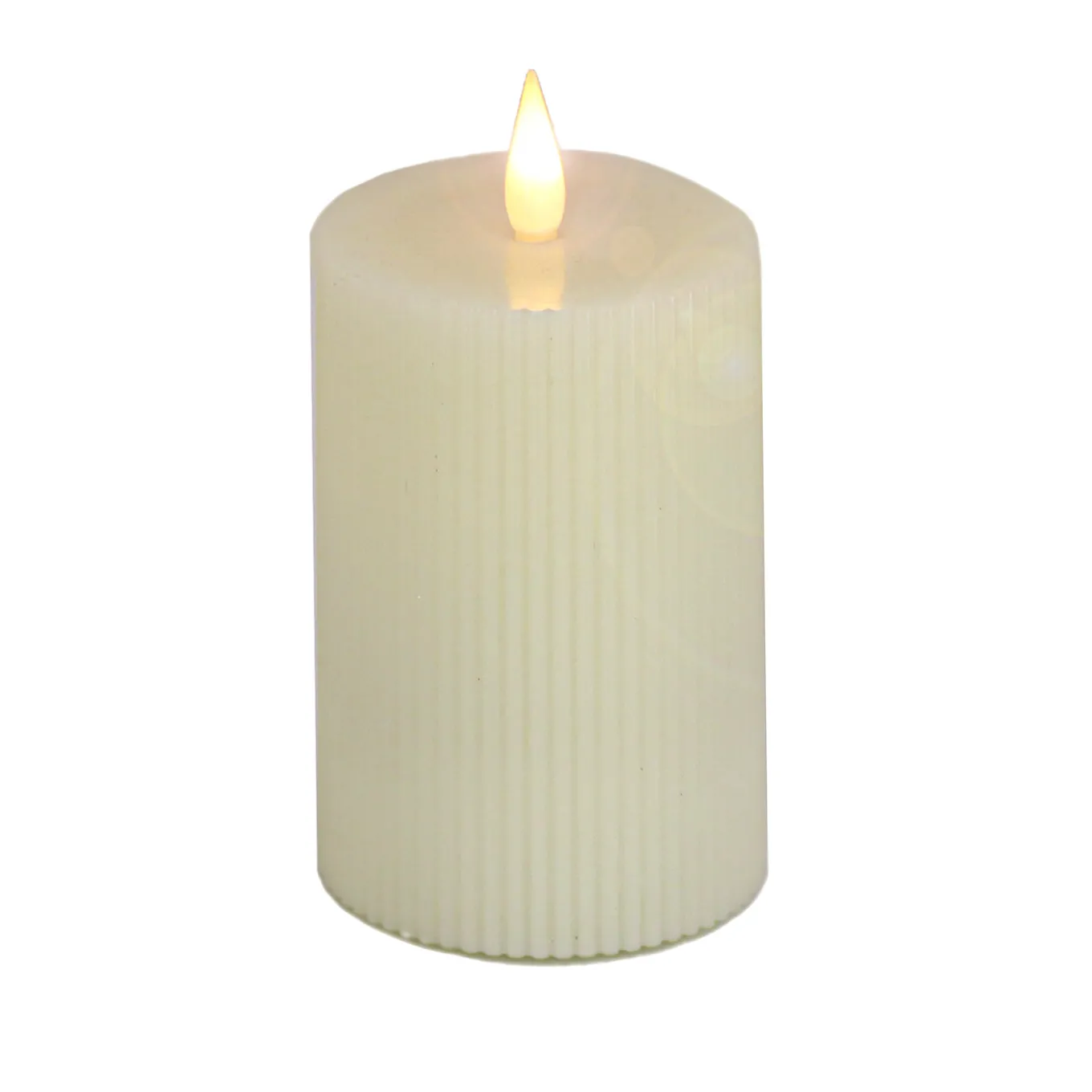 3 in. by 9 in. HGTV Home Collection Flameless Georgetown Pillar Candle, Ivory