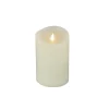 4 in. by 6 in. HGTV Home Collection Flameless Heritage Pillar Candle, Ivory