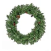 30 in. Cashmere Wreath with Pinecones and Red Berries